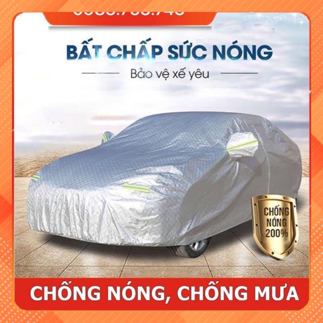 Bạt phủ xe ô tô, Bạt trùm xe hơi có lớp tráng nhôm cách nhiệt chống nắng chống mưa, chống xước