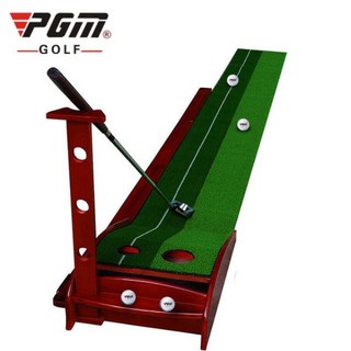 Thảm tập Putting Golf cao cấp chính hãng PGM (Gỗ - Nhựa) có máng trả bóng về bị trí đứng ( Tặng 5 bóng tập )