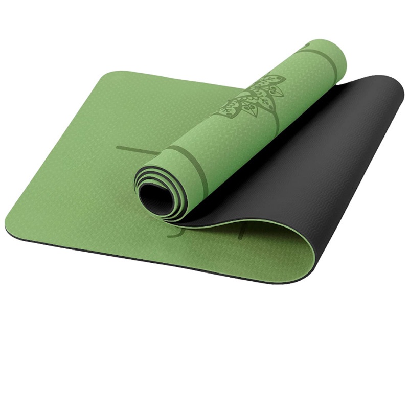 Thảm Tập Yoga, Gym Định Tuyến 8mm Gozin TPE 2 Lớp Tặng Kèm Túi Đựng