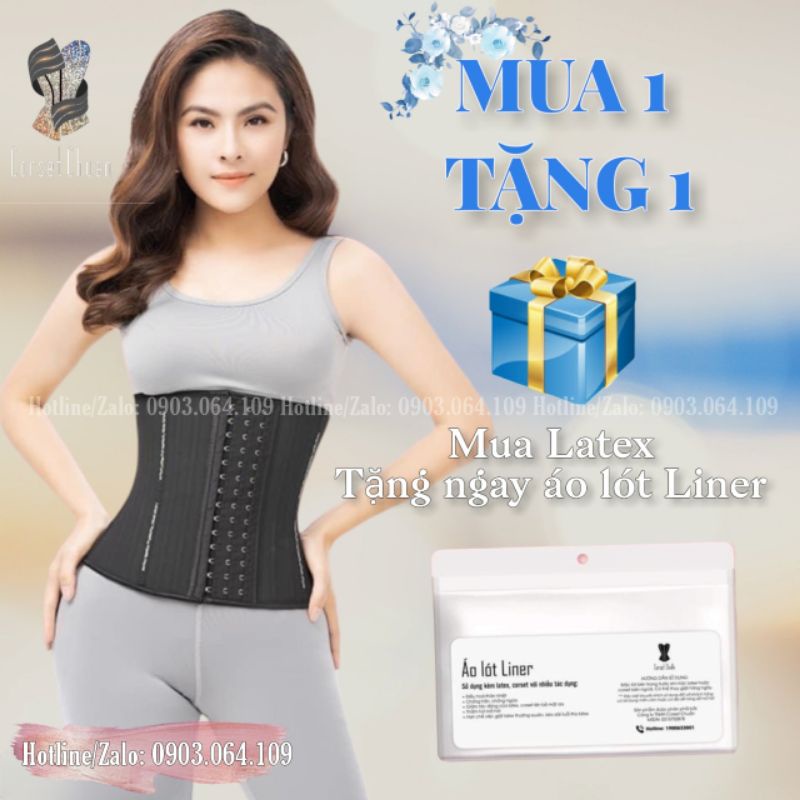 Đai nịt bụng Latex Hy Lạp Corset Chuẩn(Màu Đen)