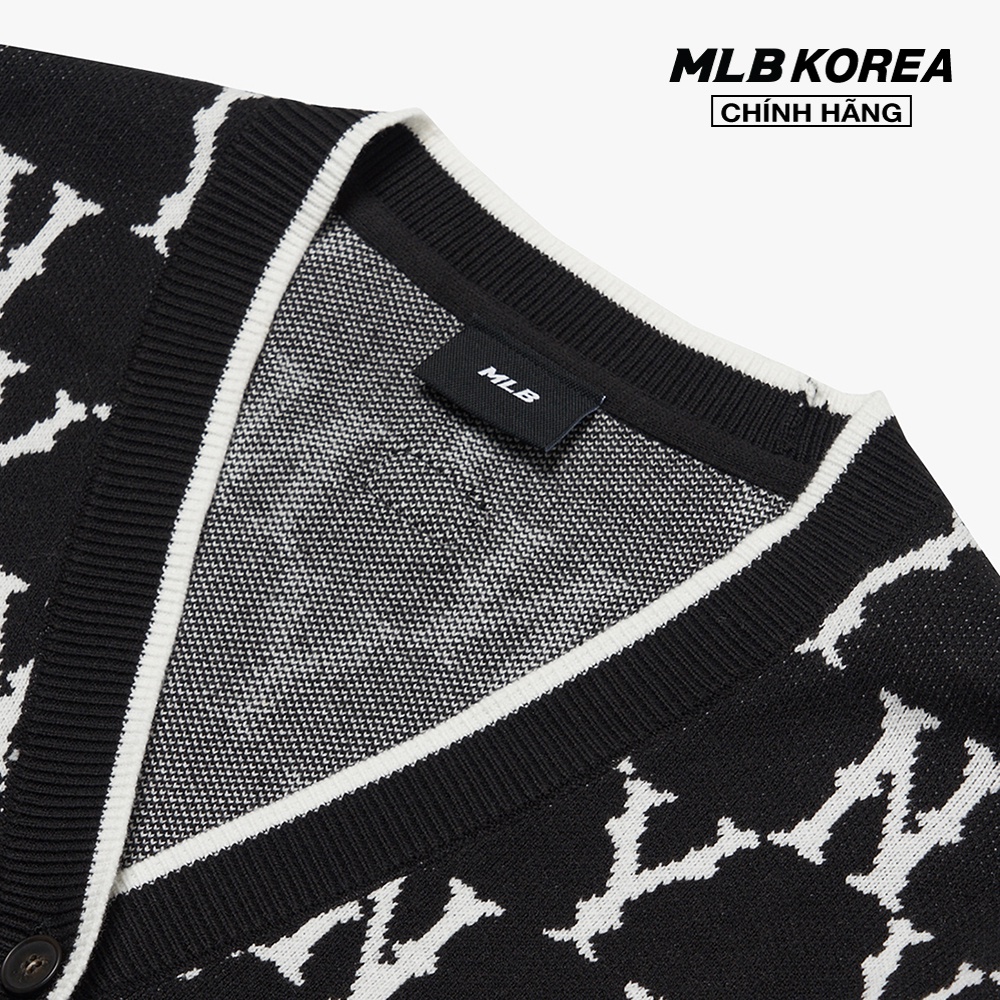 MLB - Áo khoác cardigan phom suông cổ V Monogram 3AKCM0121-50BKS