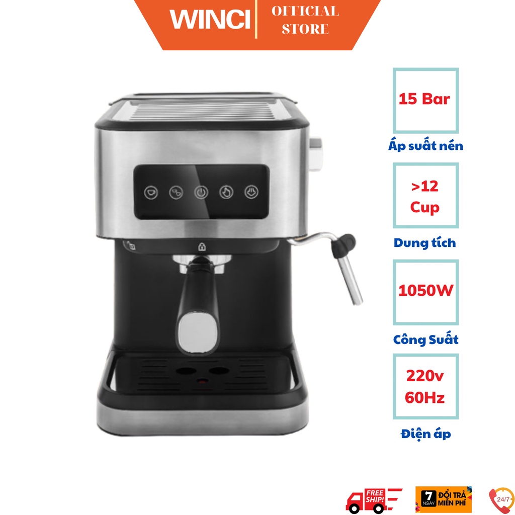 Máy pha cafe tự động Espresso, cafe sữa, cafe bọt Winci, Win-KF3000