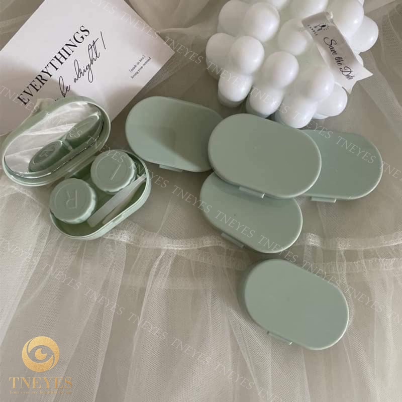 Khay gương mini đựng lens kính áp tròng đơn giản dễ thương TNEYES