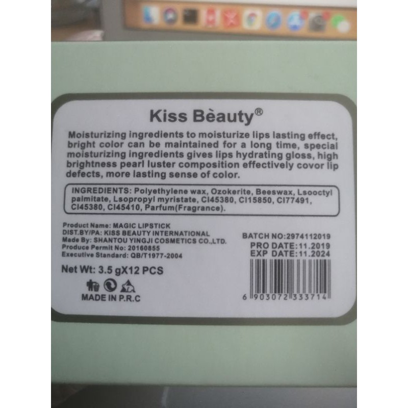 (hàng Mới Về) Son Môi Dưỡng Ẩm Tinh Chất Lô Hội 100% Thương Hiệu Kiss Beauty | BigBuy360 - bigbuy360.vn