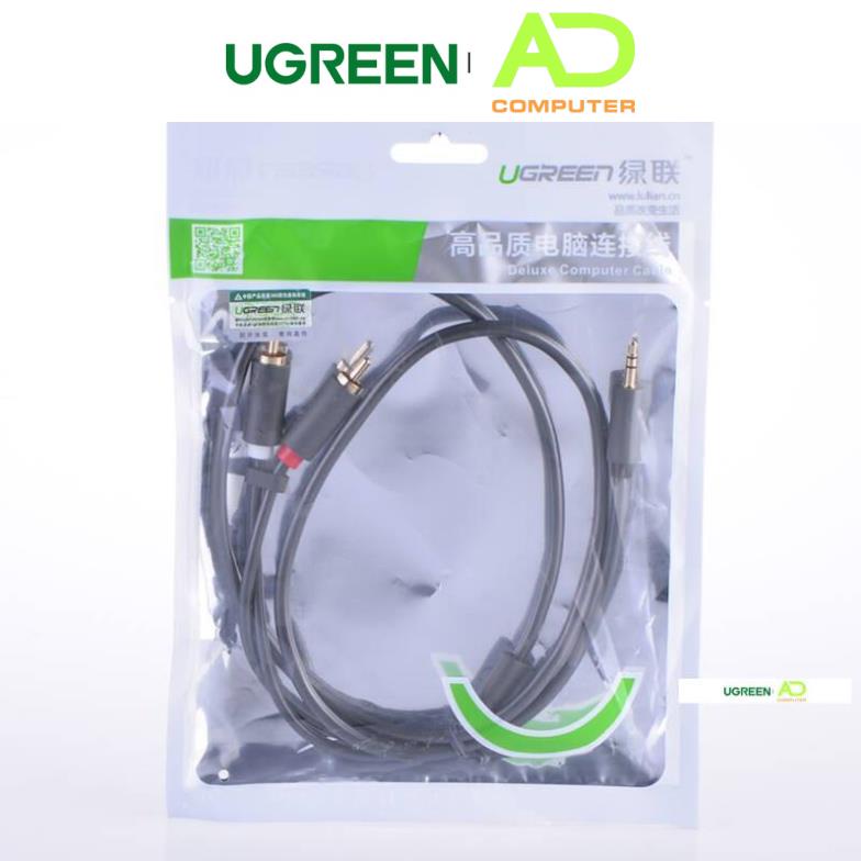 Dây chuyển đổi 3.5mm ra 2RCA (HOA SEN) dài từ 1-10m UGREEN AV102 - Hàng phân phối chính hãng - Bảo hành 18 tháng