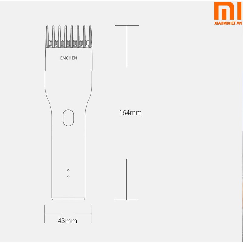 Tông đơ hớt tóc chính hãng bằng điện Xiaomi Enchen Boost - 2 tốc độ - An toàn cho trẻ em và nam giới