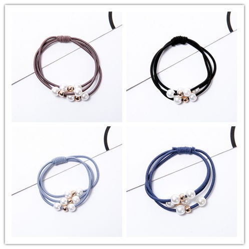 Dây buộc tóc trang trí ngọc trai nhân tạo phong cách Hàn Quốc B433