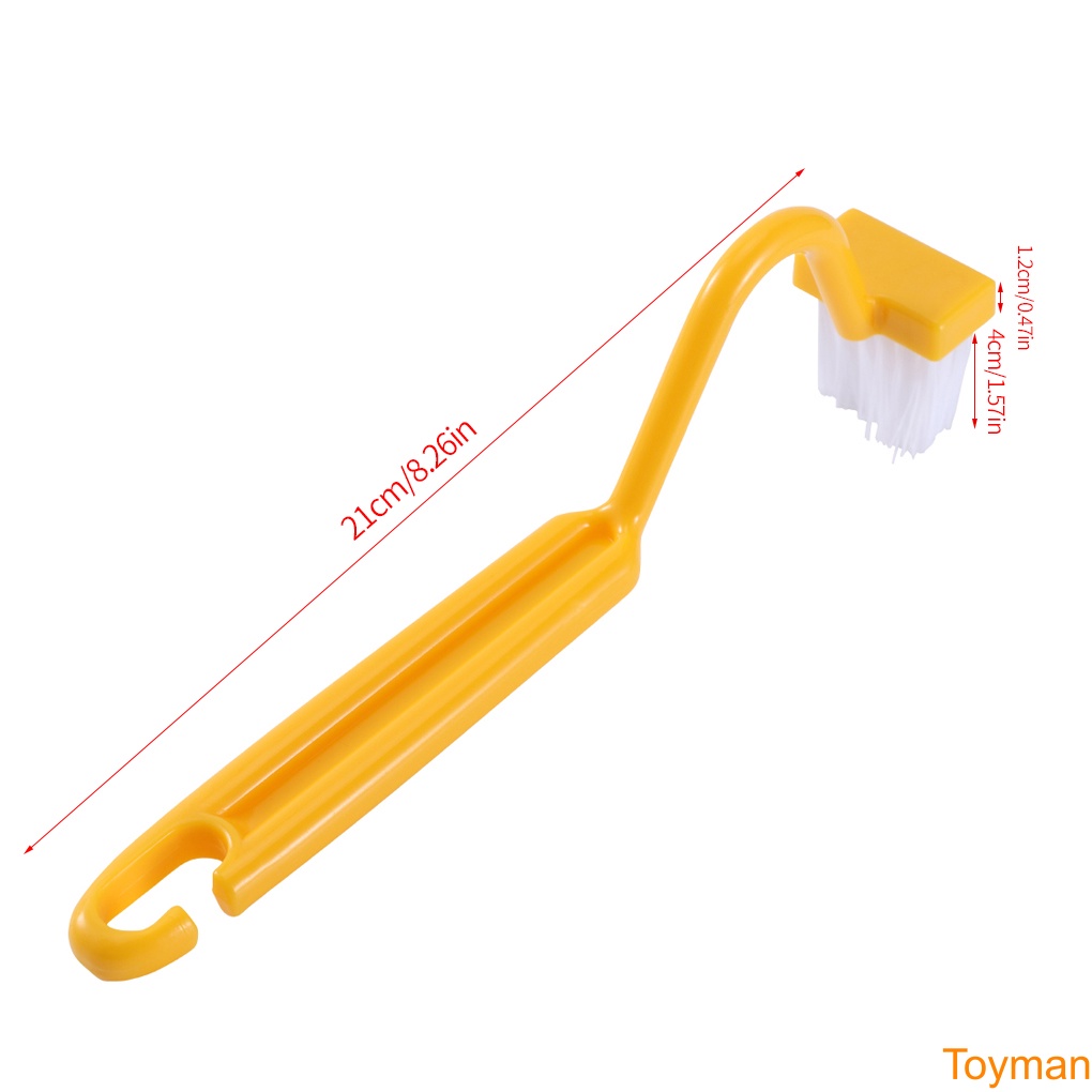 Bàn Chải Vệ Sinh Nhà Tắm/Nhà Bếp Hình Chữ V Với Tay Cầm Cong Tiện Dụng Màu Sắc Ngẫu Nhiên