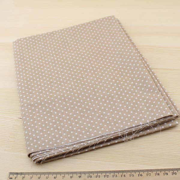 Set 7 Tấm Vải cotton Màu Nâu Trơn 50x50cm