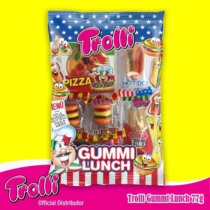 KẸO DẺO MIX TROLLI GUMMI LUNCH ĐỨC 77g