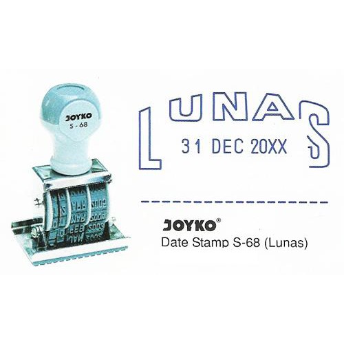 (1 Chiếc) Con Dấu Joyko S-68 Lunas & Date Stamp