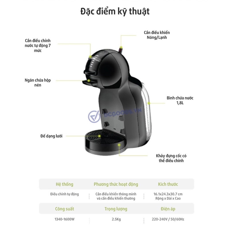 [TẶNG 2 HỘP CAPHE] Máy pha Cà phê Nescafe Dolce gusto Mini me