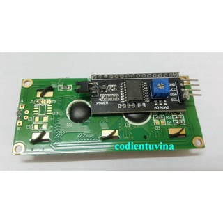 LCD 16x2 nền xanh dương chữ trắng kèm lcd I2C đã được hàn sẵn