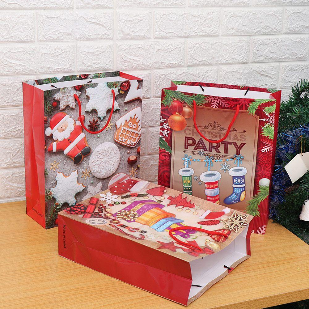 1 Túi Giấy Đựng Quà Giáng Sinh / Cưới Họa Tiết Ông Già Noel / Người Tuyết