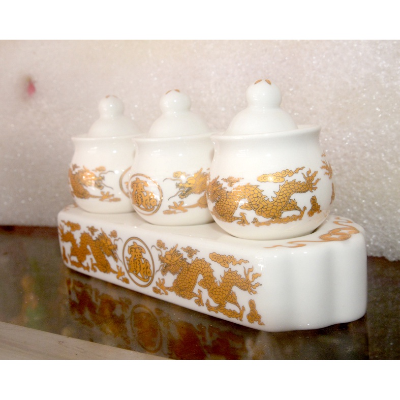 Bộ án rồng vàng có nắp thờ cúng bàn thờ