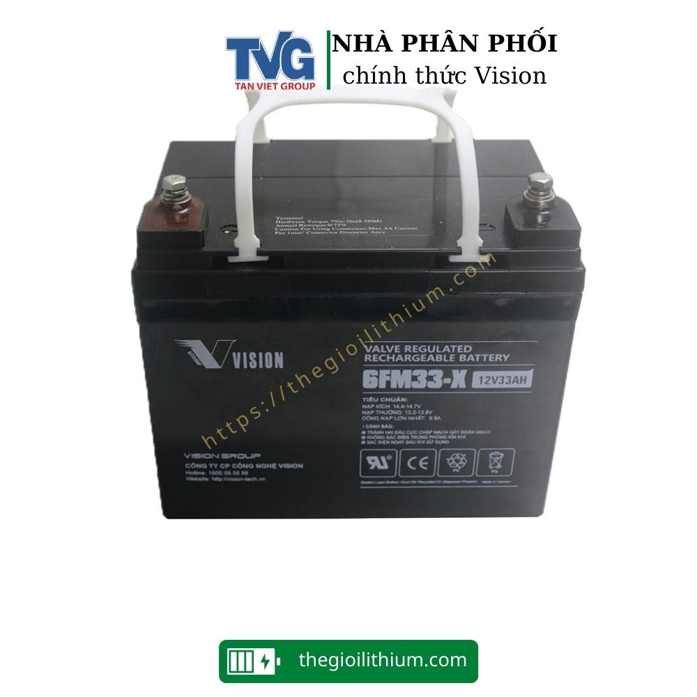 Ắc quy chính hãng Vision 6FM33-X 12V 33Ah