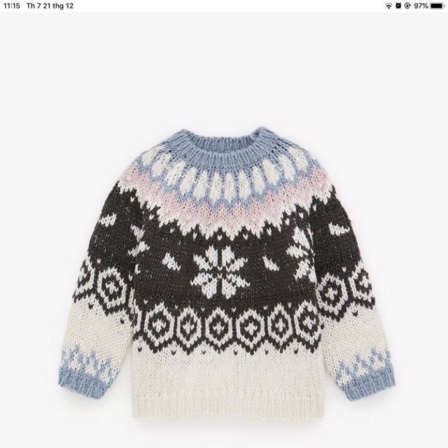 Áo len zara kid 11-12