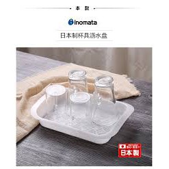 Khay úp ly, cốc Inomata 0071 của Nhật Bản nhựa PP, có nhiều rãnh thoát nước, chịu lực và chịu nhiệt tốt
