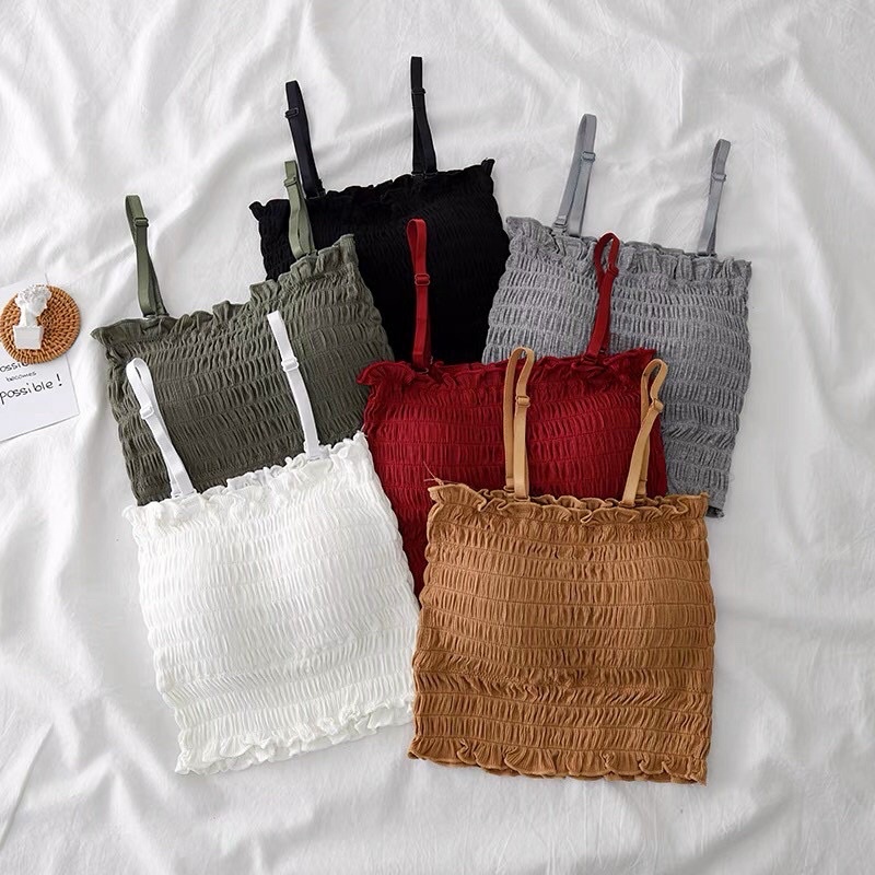 Áo 2 dây chun có đệm ngực dây điều chỉnh được