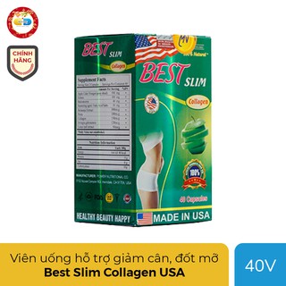 Viên uống giảm cân Best Slim Collagen USA, Hộp 40 viên