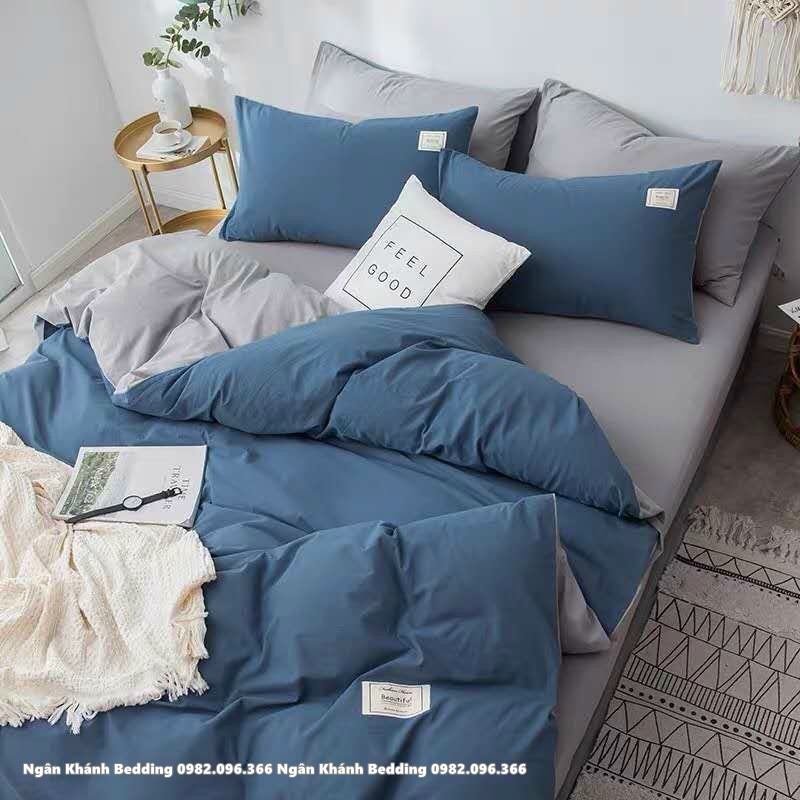 Bộ chăn ga gối đệm trải giường cotton tici bedding nhập khẩu Hàn Quốc các mẫu phối màu - drap giường (link 1)