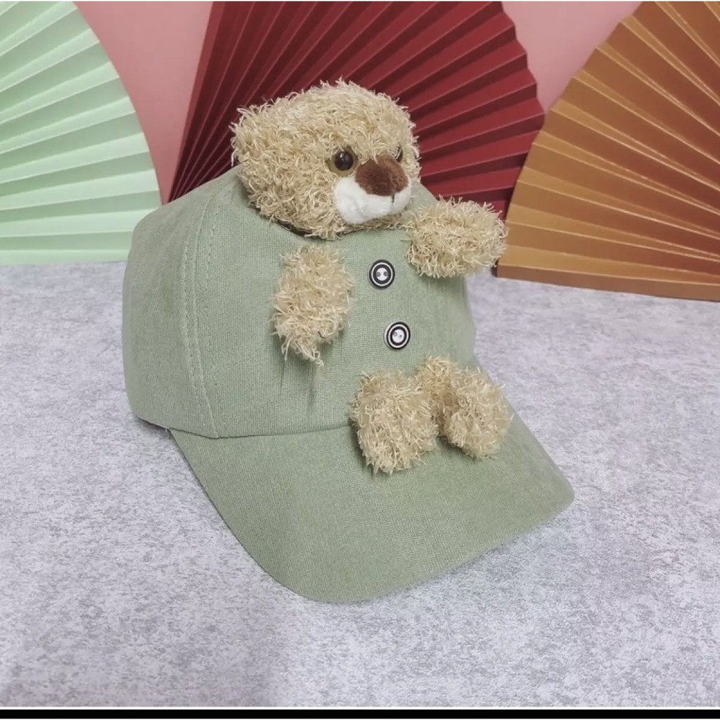 Mũ Lưỡi Trai Gấu Bông 3D cực Chất Dành Cho Bé Từ 2-10t