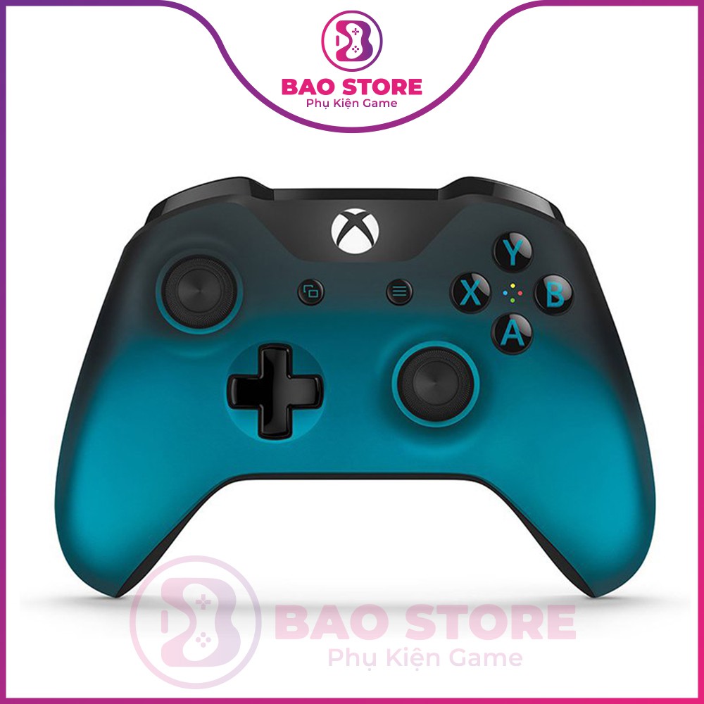 Tay cầm XBOX ONE S Chính Hãng Màu OCEAN SHADOW nguyên seal, không dây,tích hợp Jack 3.5mm