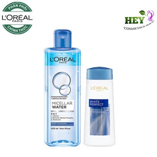 COMBO L'OREAL NƯỚC TẨY TRANG 400ML+NƯỚC HOA HỒNG 200ML