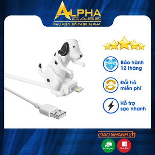 Cáp sạc iphone kiểu dáng hình chú chó đốm casealpha