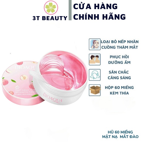 Mặt nạ mắt trái đào Bioaqua ( hộp 60 miếng)