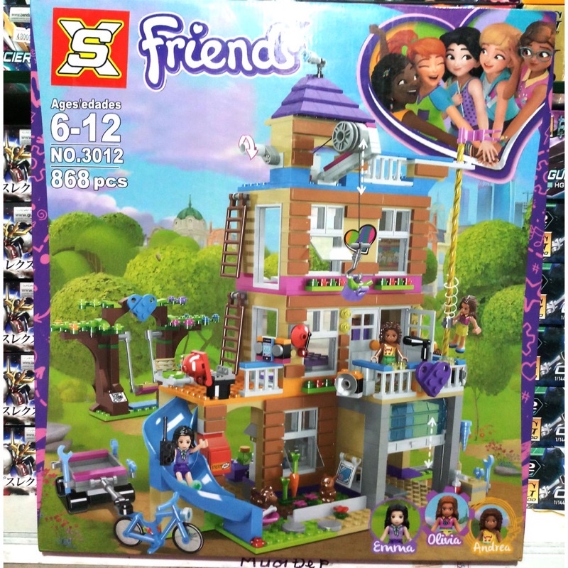 Lắp ráp xếp hình Friend XS 3012 Girls Club : Ngôi nhà tình bạn 868 mảnh