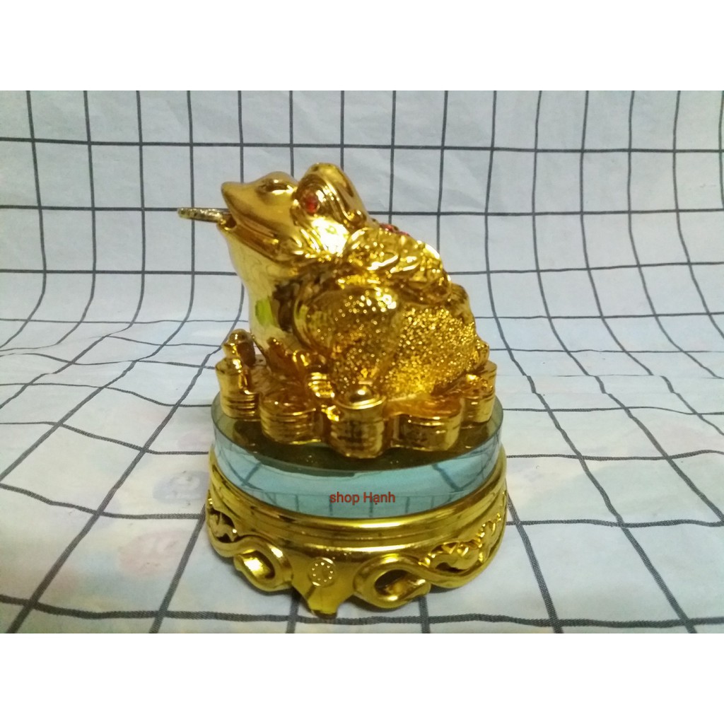 Thiềm thừ (cóc ngậm tiền) mặt kiếng có đế xoay | BigBuy360 - bigbuy360.vn