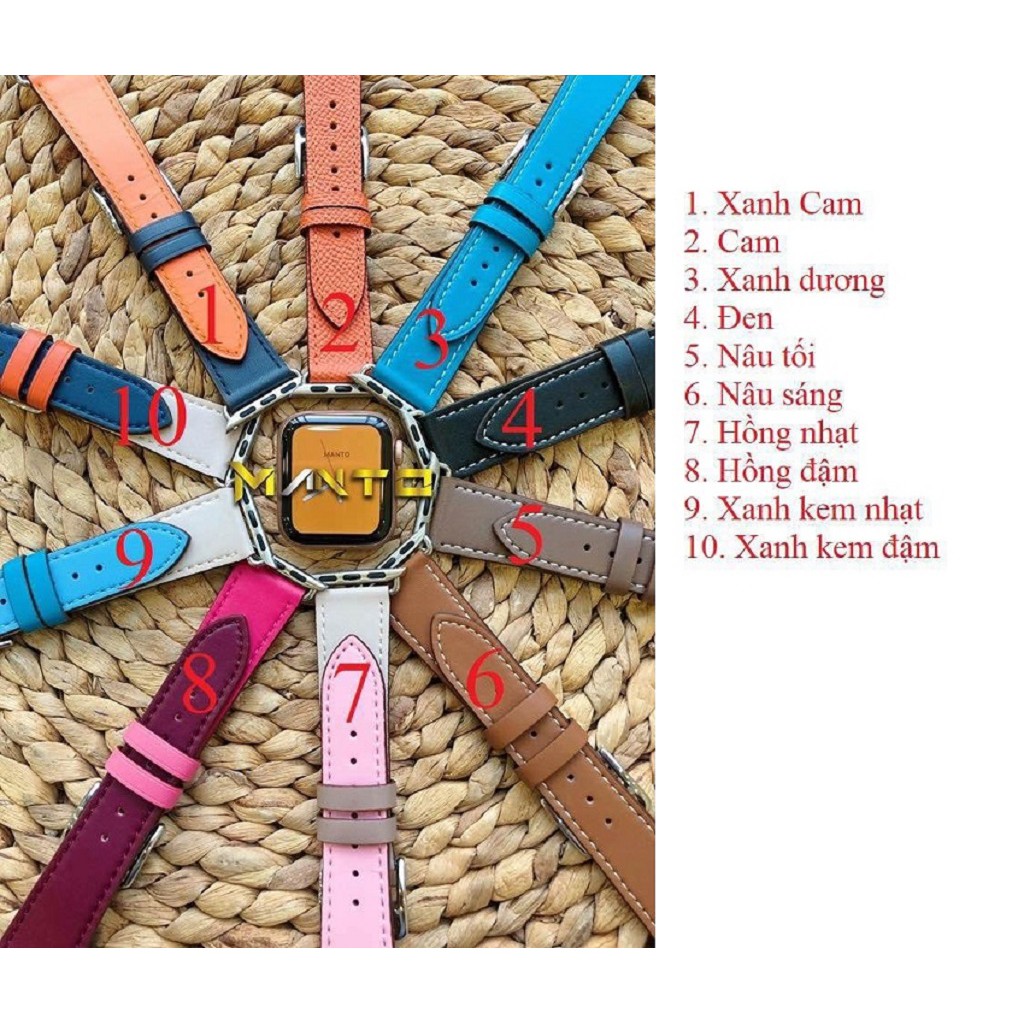 Dây Da Apple Watch Cao Cấp, Phong Cách Sành Điệu Dành Cho Size 38mm 40mm 42mm 44mm