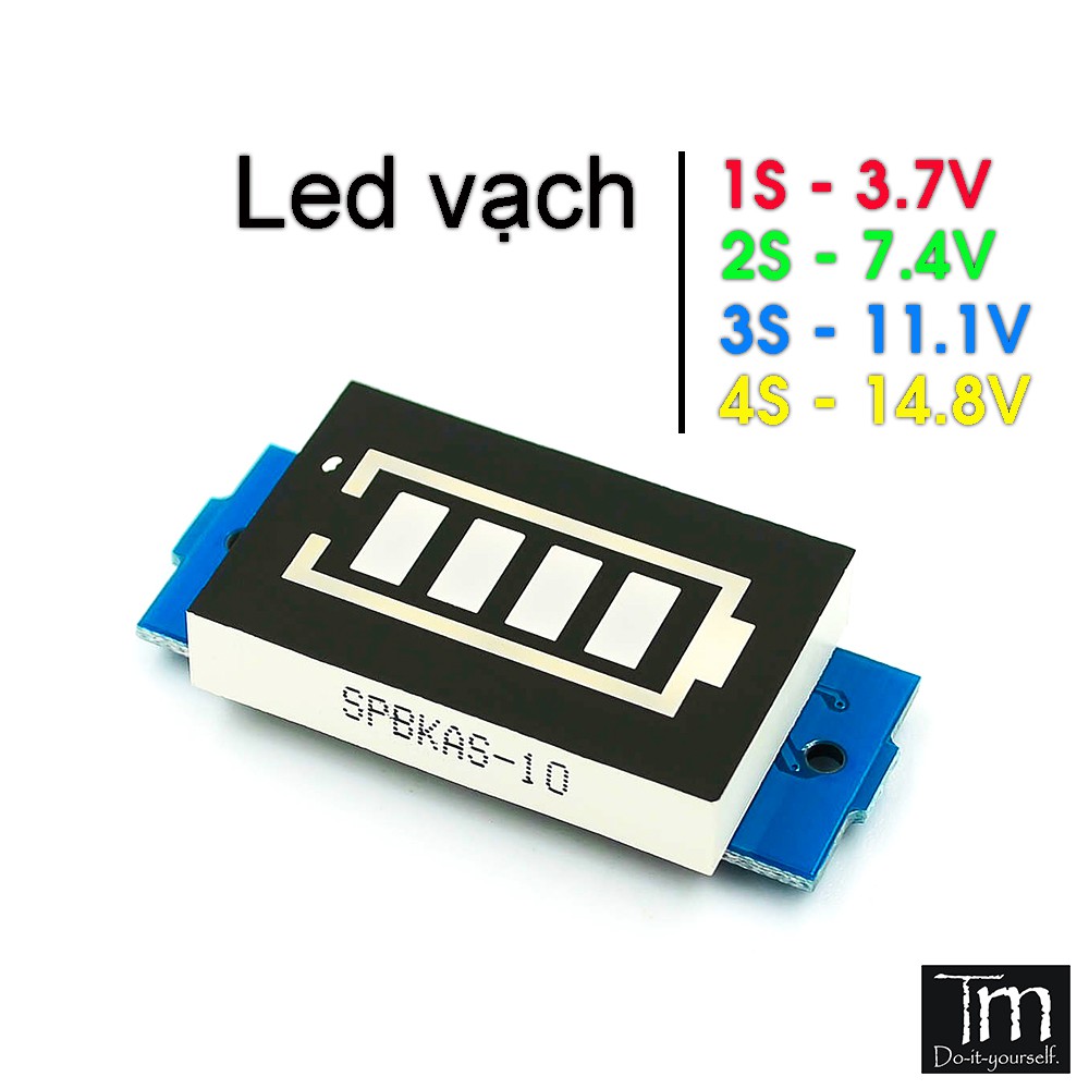 Led Vạch Báo Dung Lượng Pin 3.7V 7.4V 12.6V 16.8V