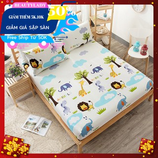 Sỉ ga trải giường 1m6 bọc đệm poly hàn mẫu hổ vàng