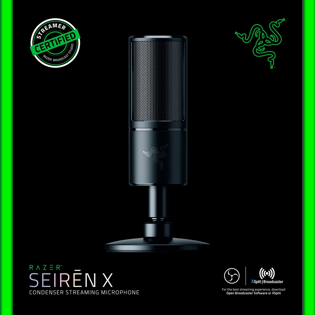 [Mã ELMALL300K giảm 5% đơn 500K] Thiết bị thu âm Razer Seiren X dành cho Streamer game - Bảo hành chính hãng 24 tháng