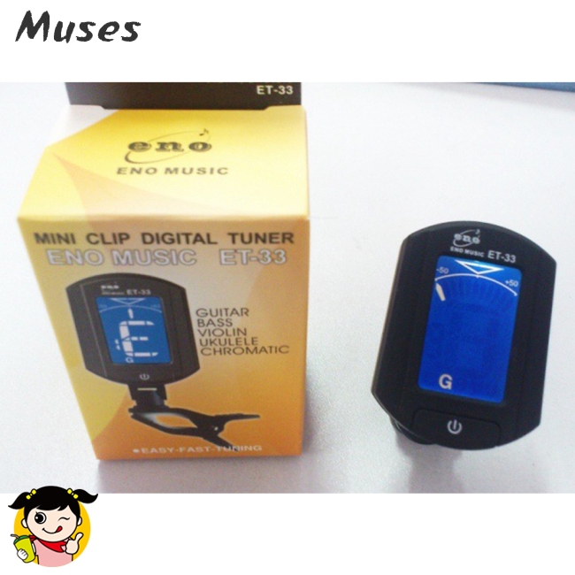 Kẹp Chỉnh Âm Sắc Muse07 ENO ET-33 Hiển Thị LCD Kỹ Thuật Số Cho Đàn Guitar Bass Violin Ukulele