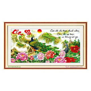 Tranh đính đá cha mẹ kt:100x54cm
