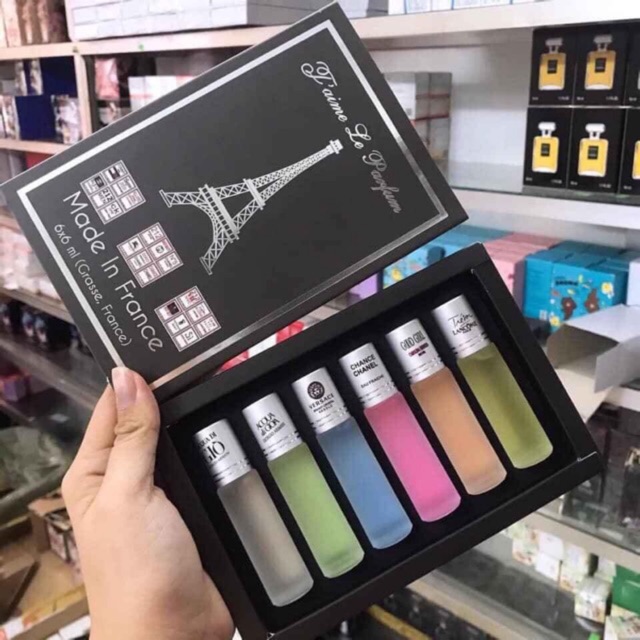 Set 6 chai nước hoa chiết Pháp 🌸BAO THƠM🌹 chai tiện dụng nhỏ xinh , thay đổi mùi hương linh hoạt