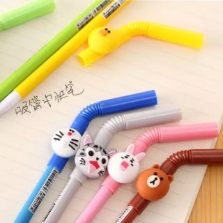 Bút nước mực đen hình ống hút