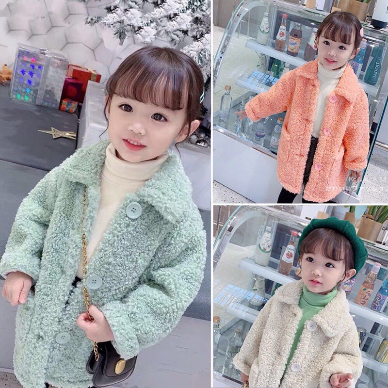 Áo Khoác Lông Cừu Bé Gái 7-35kg Thời Trang Baby Quảng Châu