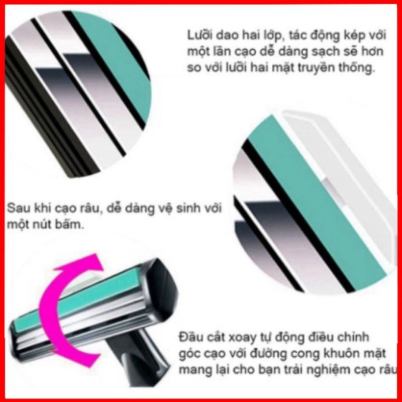 [TẶNG THÊM KEM CẠO] Set dao cạo dâu 36 lưỡi JILLET
