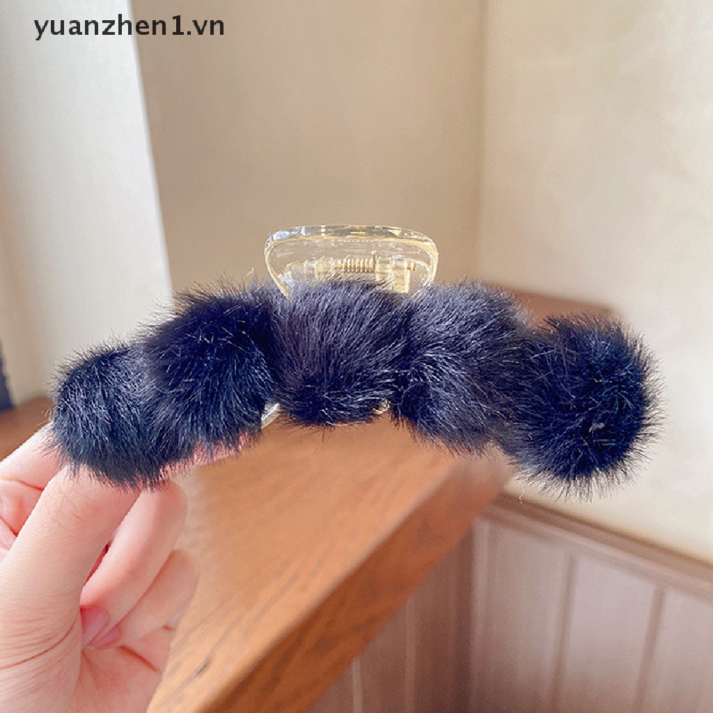 Kẹp Tóc Lông Giả Mềm Mại Giữ Ấm Dành Cho Nữ