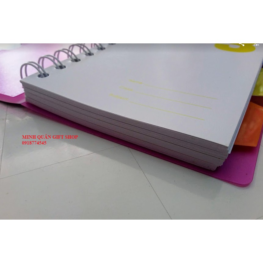 SỔ TAY GHI CHÚ A6 LÒ XO - NOTE BOOK 3 tab