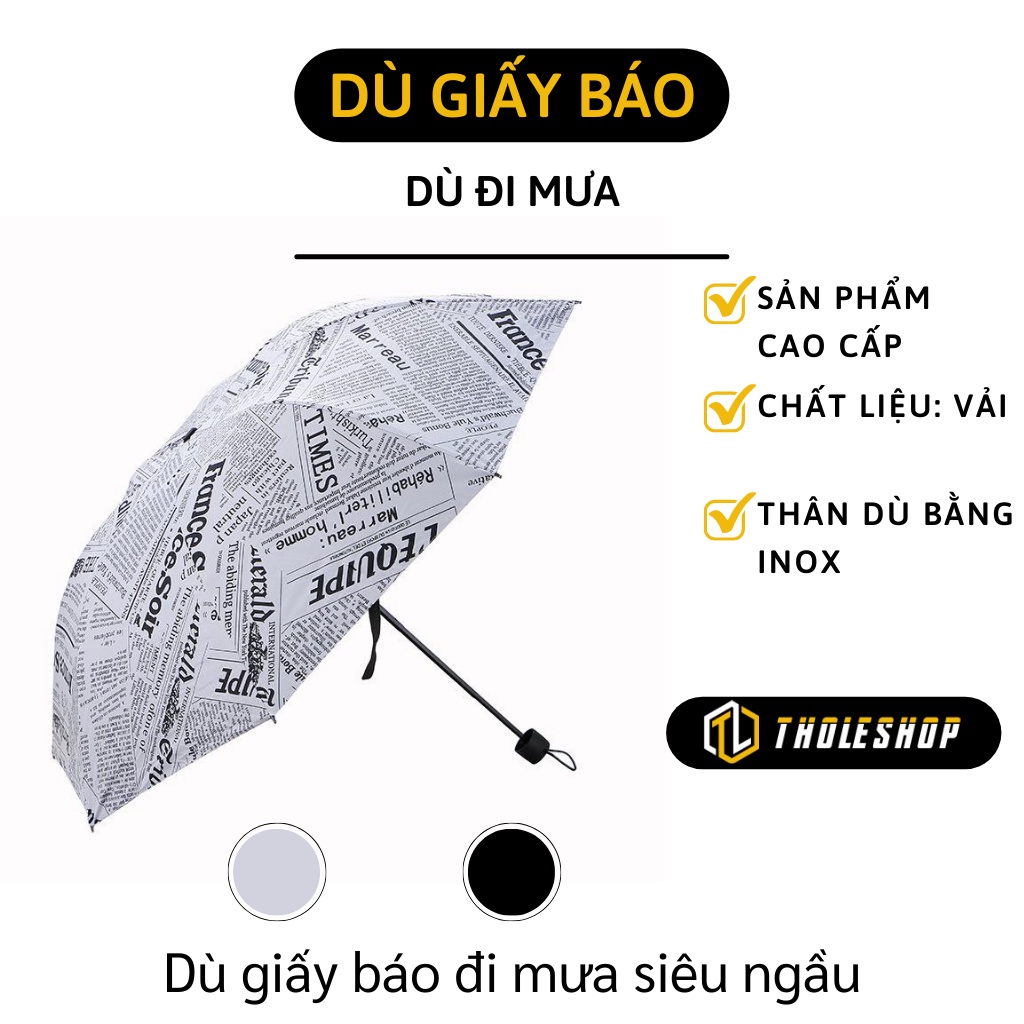 Ô Cầm Tay - Dù Giấy Báo Che Mưa, Chống Nắng Cá Tính, Dù Cầm Tay Gấp Gọn Model 7585