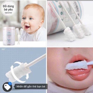 Gạc Rơ Lưỡi Vcool Vệ Sinh Răng Miệng Cho Bé [Hộp 30 gói]
