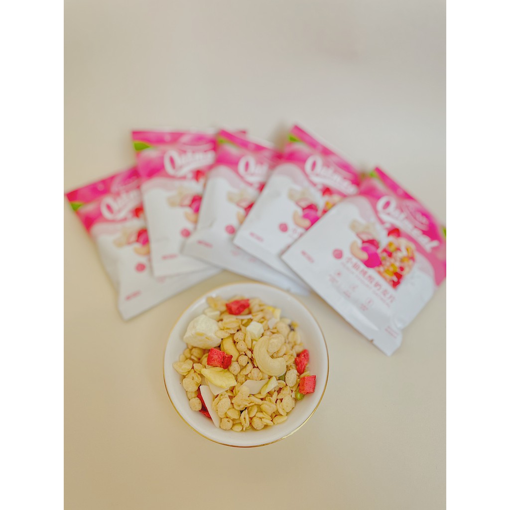 Ngũ cốc vị Viên sữa chua đào, gói 40g, ngũ cốc Tiêu Chiến, dùng để ăn sáng, hỗ trợ giảm cân, đồ ăn vặt, ăn kiêng Ankobe | BigBuy360 - bigbuy360.vn