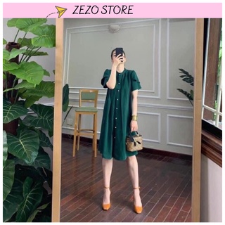 Váy Bầu Lụa Dài, Đầm Suông mặc hè