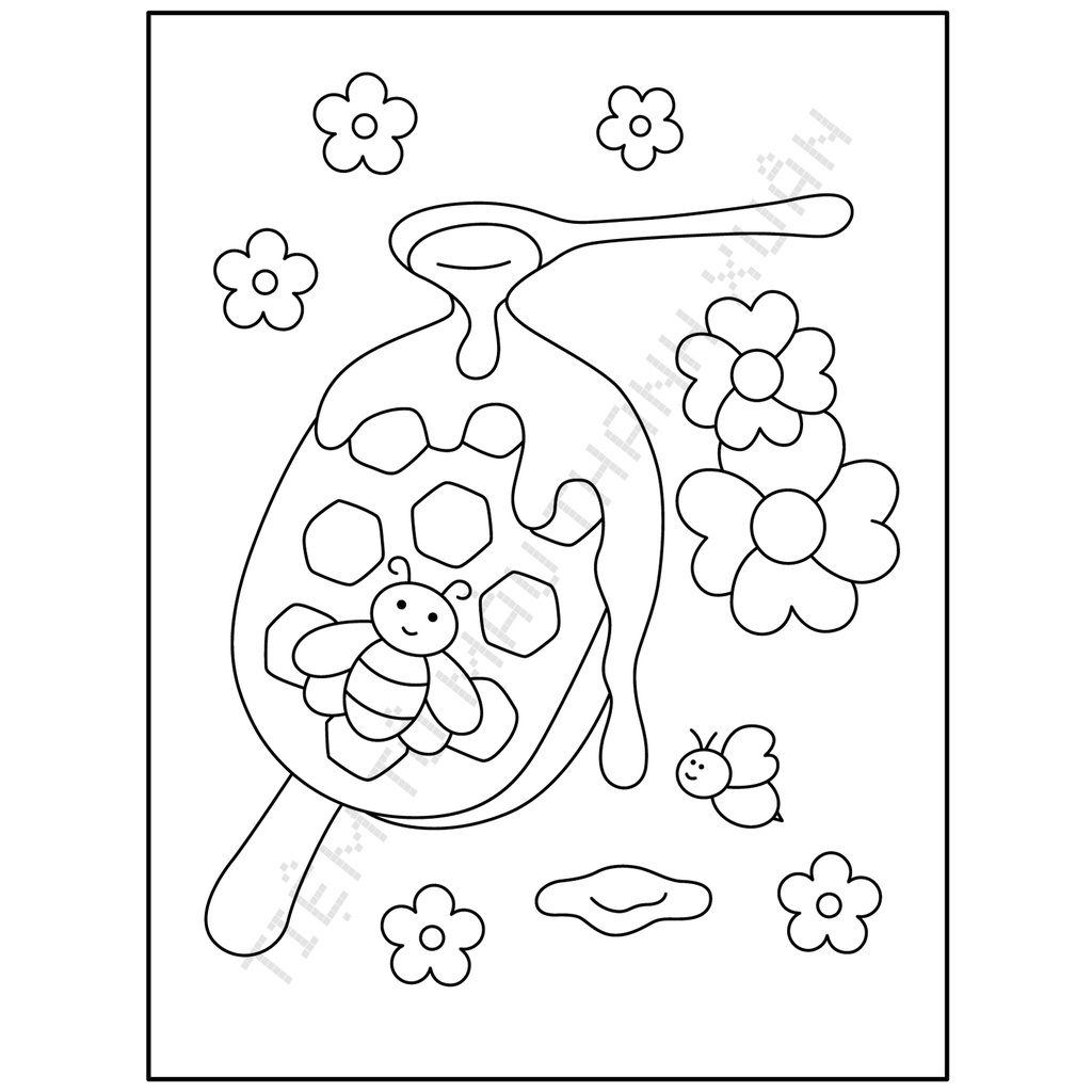 Set 10 Tờ Tranh Tô Màu Hình Ice Cream Động Vật Cute Cho Bé Size A5 Màu Sáp, Màu Chì - Tiệm Tô Màu Thanh Xuân