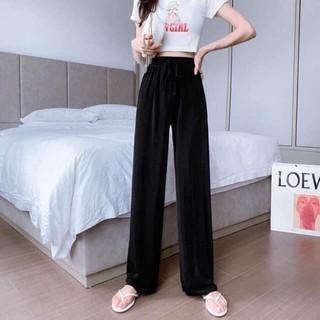 Quần culottes suông nhung tăm